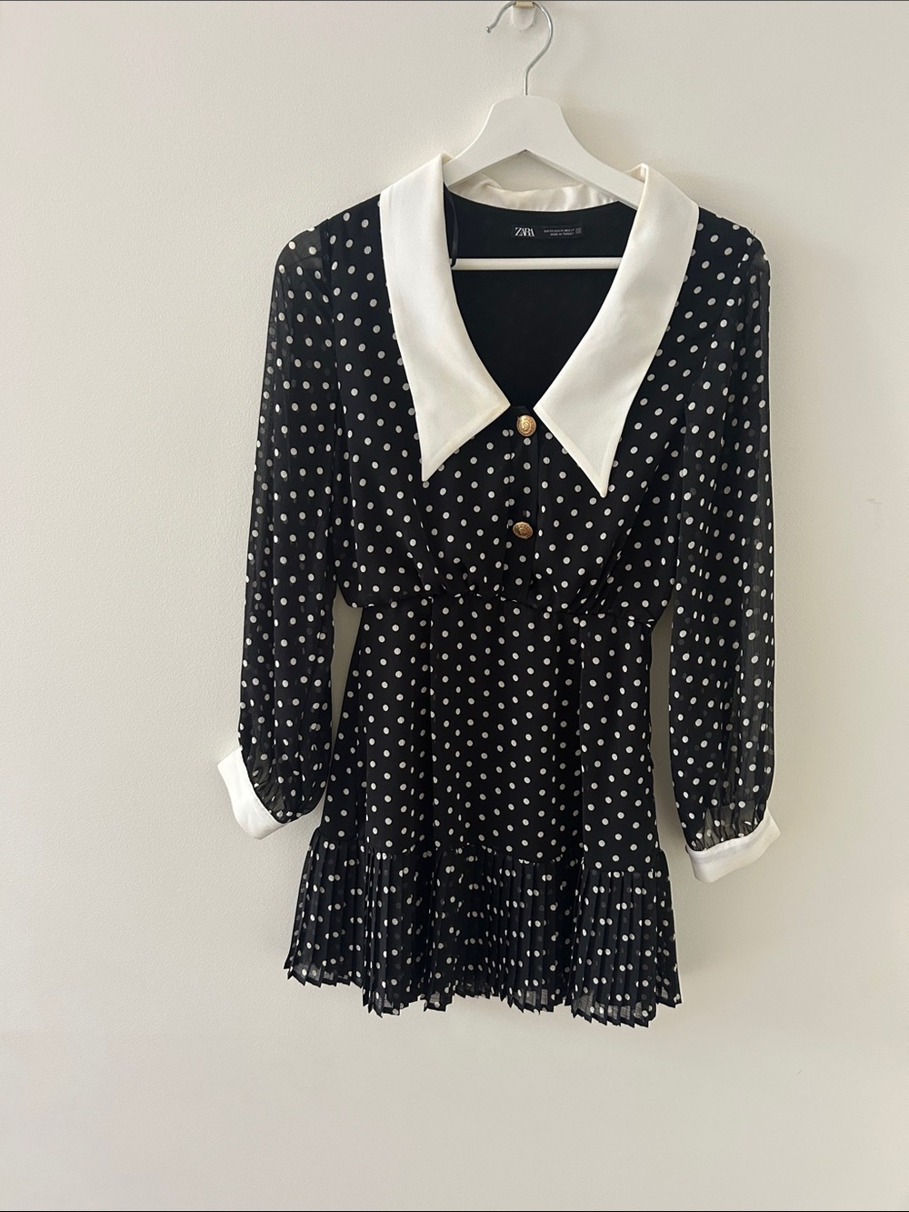 Zara polka dot mini dress XS